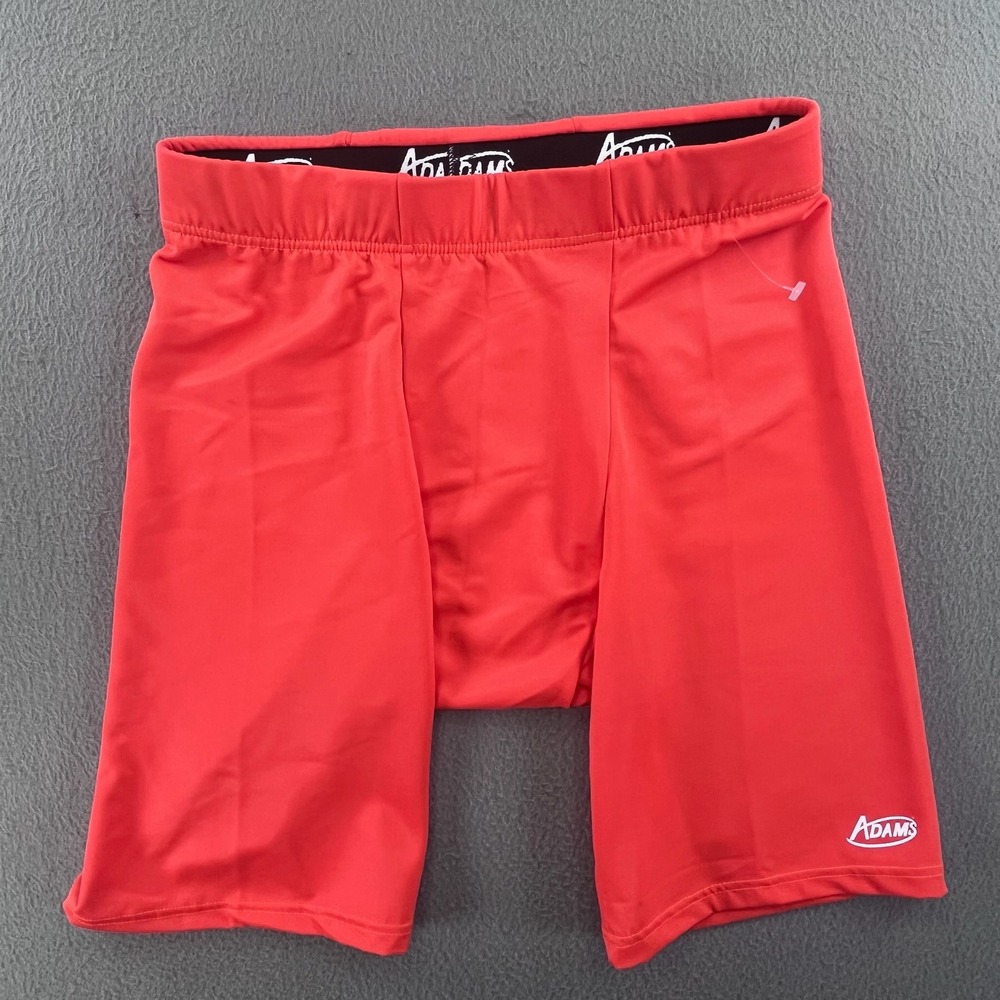Vintage Y2K Adams Athletic Compression Shorts Red Base Layer Men's Small
